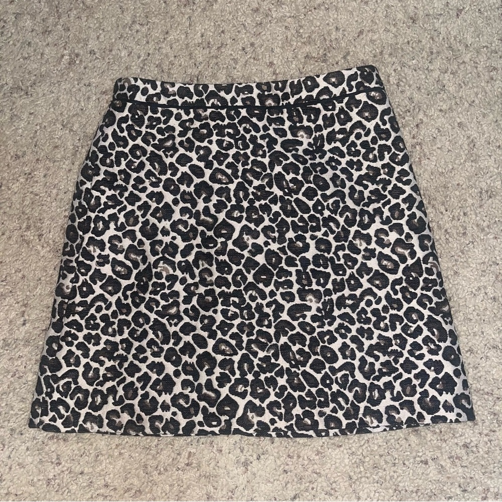 ANTHROPOLOGIE WOMENS ANIMAL PRINT MINI PENCIL BUSINESS CASUAL SKIRT / SIZE 6